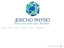 Tablet Screenshot of jerichophysio.com